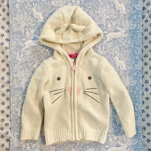 Joules Zip Up Kitty Hoodie 12-18 M